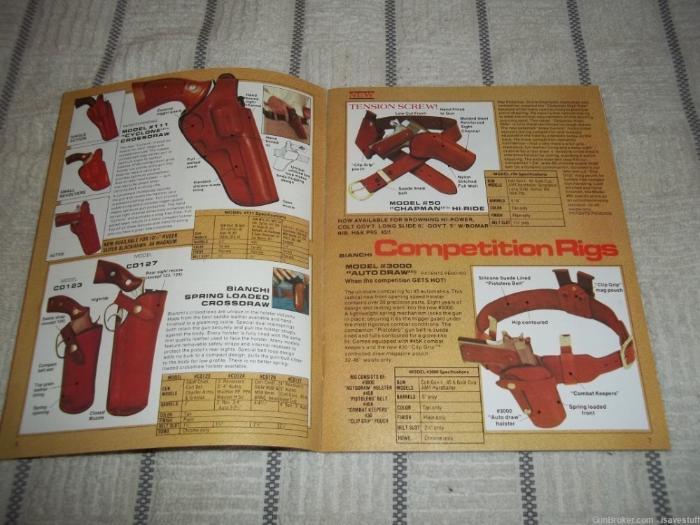 1981 BIANCHI LEATHER Holster Catalog Book 45+ pages S&W FN Ruger Colt-img-3