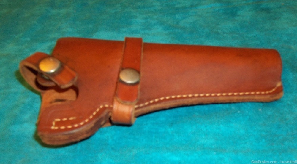 Smith Wesson LOGO R/H Leather Cowboy Holster Colt Ruger H&R Hi Standard-img-4