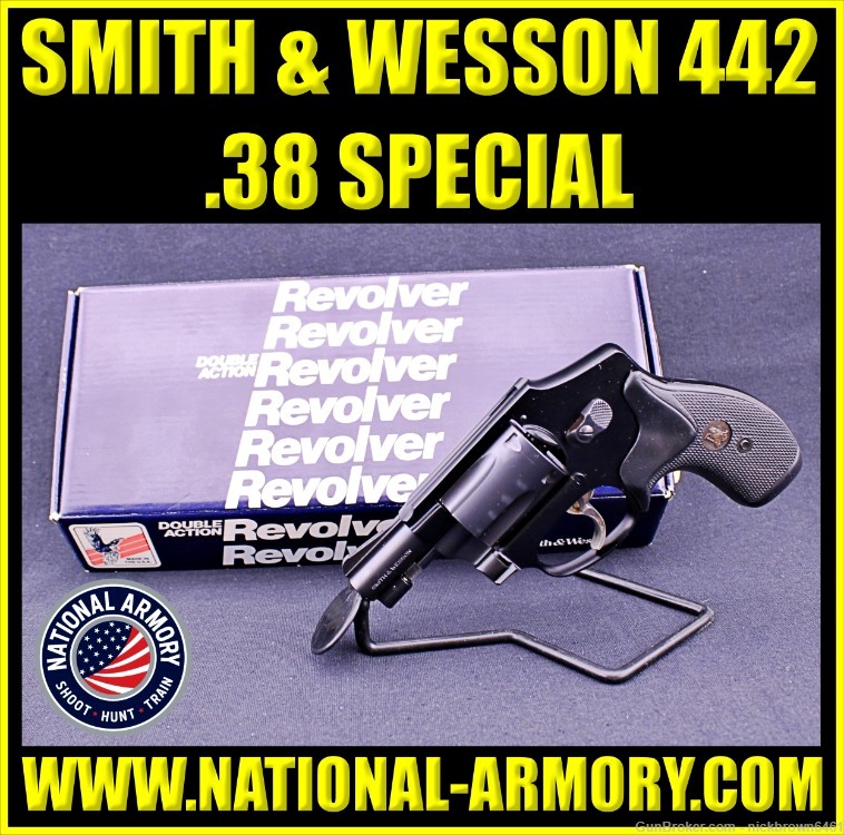 PRE-LOCK SMITH & WESSON 442 AIRWEIGHT 38 SP +P RARE 102810 W/ FACTORY BOX-img-0