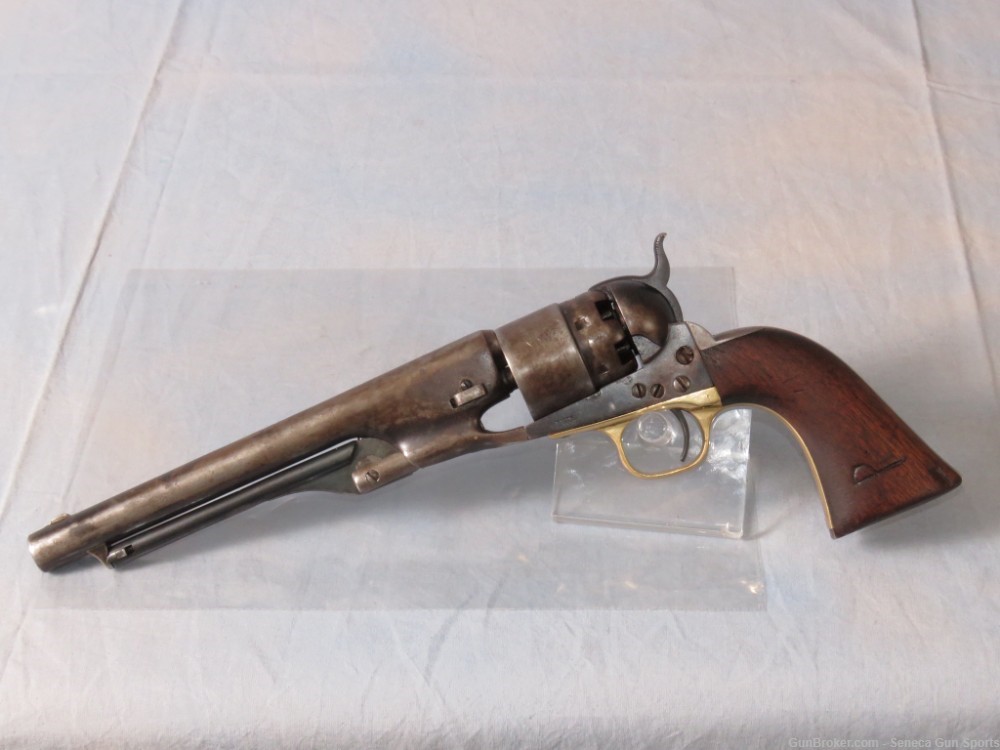Civil War Era Colt 1860 4-Screw Black Powder Revolver .44 Cal 8"-img-0