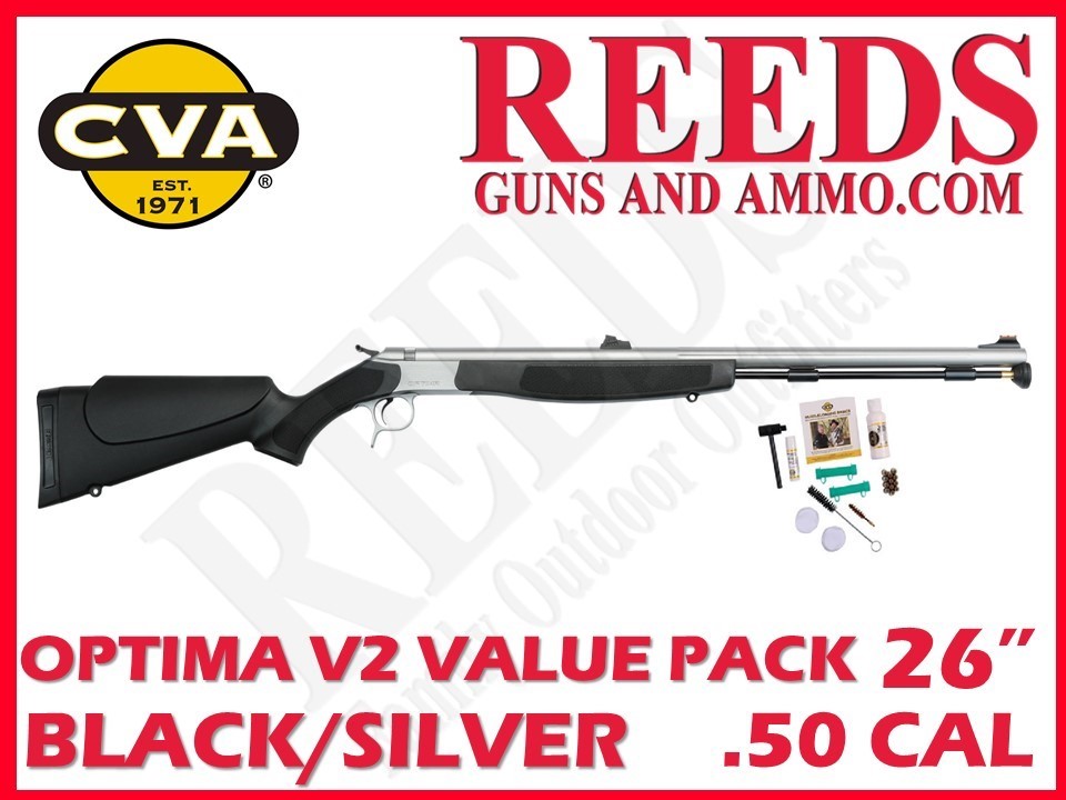 CVA Optima V2 Value Pack Stainless Black 50 Cal 26in PR2020SVP-img-0