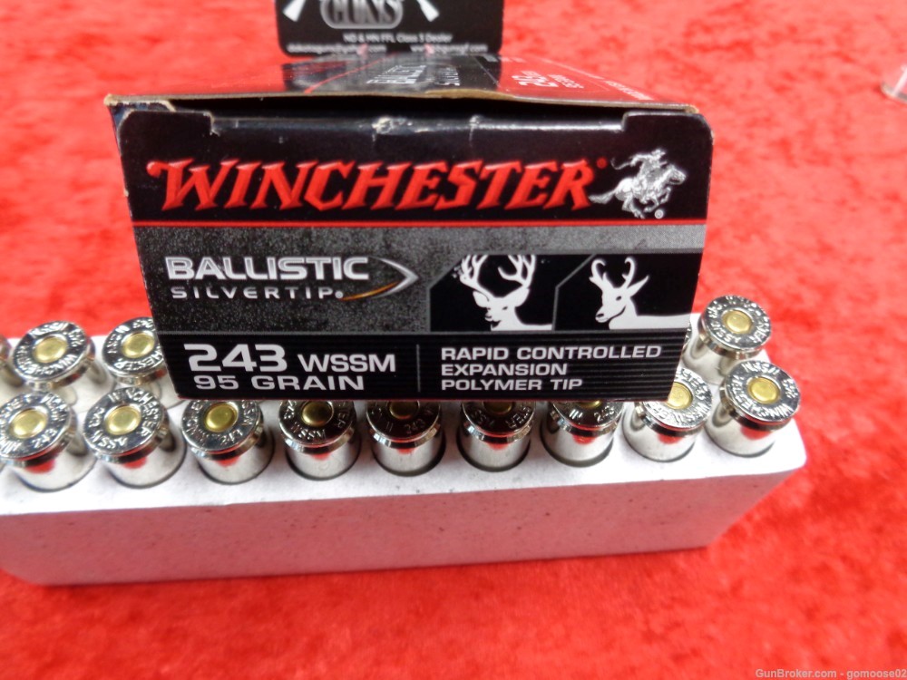 Winchester 243 WSSM Ballistic Silvertip 95 Gr  20rd Box Ammo Ammunition -img-5