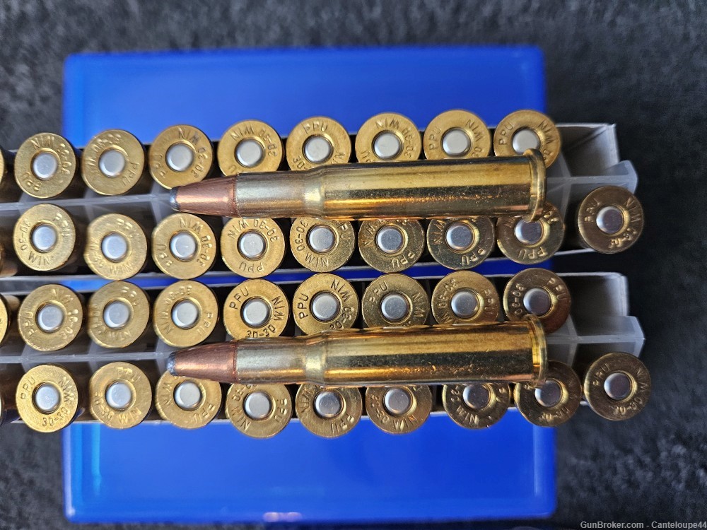 40 ROUNDS PPU .30-30 WIN. 150G FSP SOFT POINT HUNTING AMMO PRVI PARTISAN-img-3