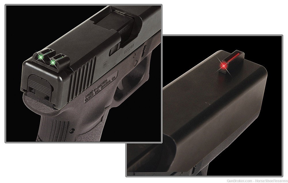 TruGlo TG131G2 Glock Wide Fiber-Optic 3-Dot Hight Set Red Front, Green Rear-img-0