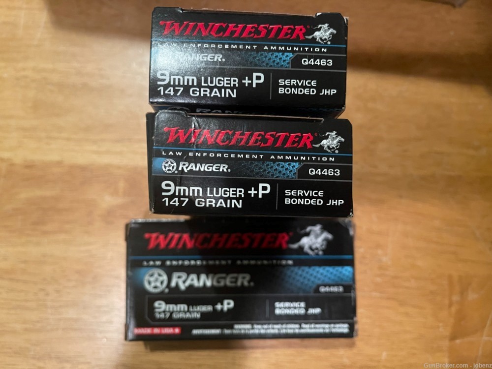 Winchester Ranger 9mm +P 147gr HP, 150 Rounds-img-1
