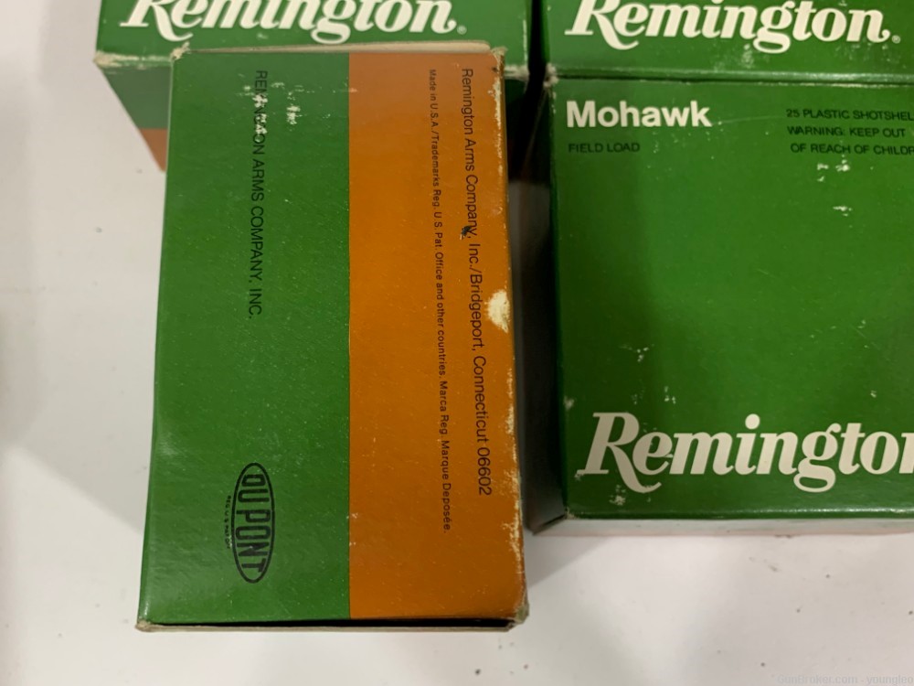 NOS 4 Boxes Vintage Remington Mohawk Field Load 12 Gauge 8 Shot  2.75"    -img-2