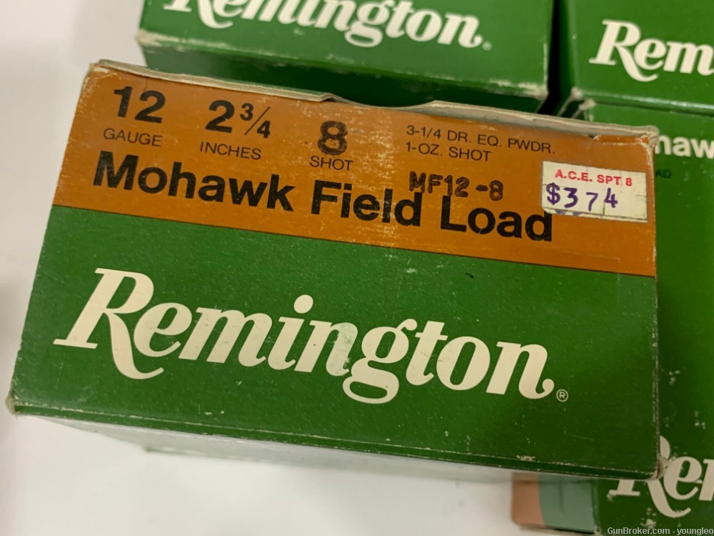 NOS 4 Boxes Vintage Remington Mohawk Field Load 12 Gauge 8 Shot  2.75"    -img-4