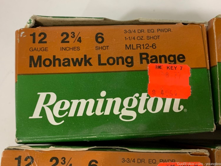 NOS 6 Boxes Vintage Remington Mohawk Long Range 12 Gauge 6 Shot  2.75" -img-1