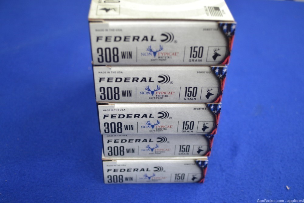 FEDERAL 308 NON TYPICAL SOFT POINT 150 GR. 100 ROUNDS-img-2