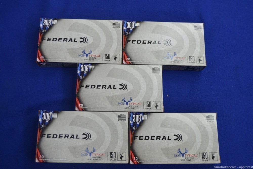 FEDERAL 308 NON TYPICAL SOFT POINT 150 GR. 100 ROUNDS-img-1