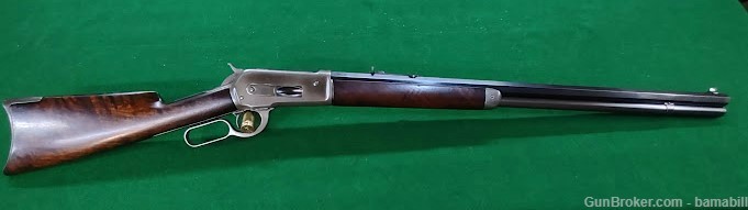 1886 WINCHESTER,   45-70 WCF,   ANTIQUE,   Geogeous Wood,   Set Trigger-img-0