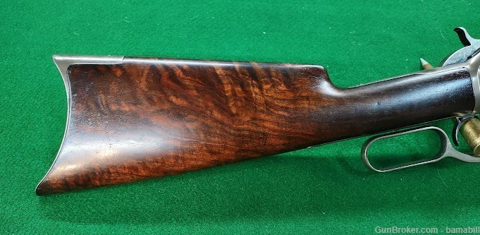 1886 WINCHESTER,   45-70 WCF,   ANTIQUE,   Geogeous Wood,   Set Trigger-img-1