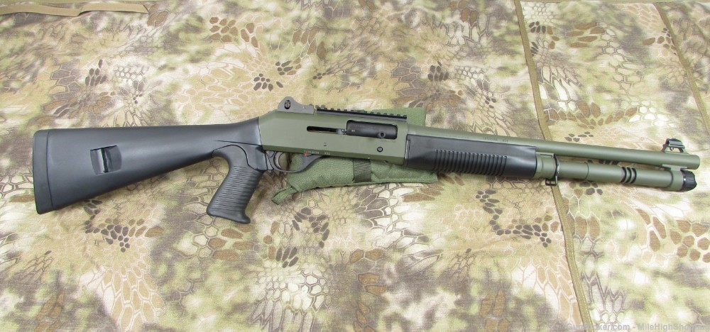  Benelli: M4 Tactical Shotgun, 18.5", 12 Gauge, OD Green Cerakote 11797-img-25