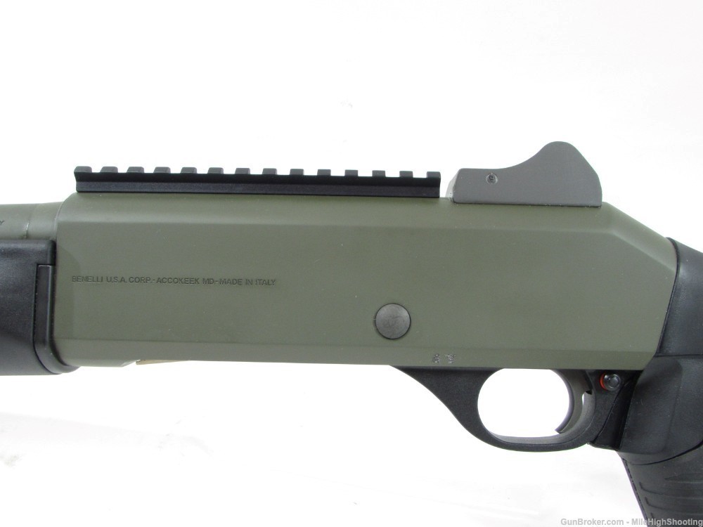  Benelli: M4 Tactical Shotgun, 18.5", 12 Gauge, OD Green Cerakote 11797-img-9