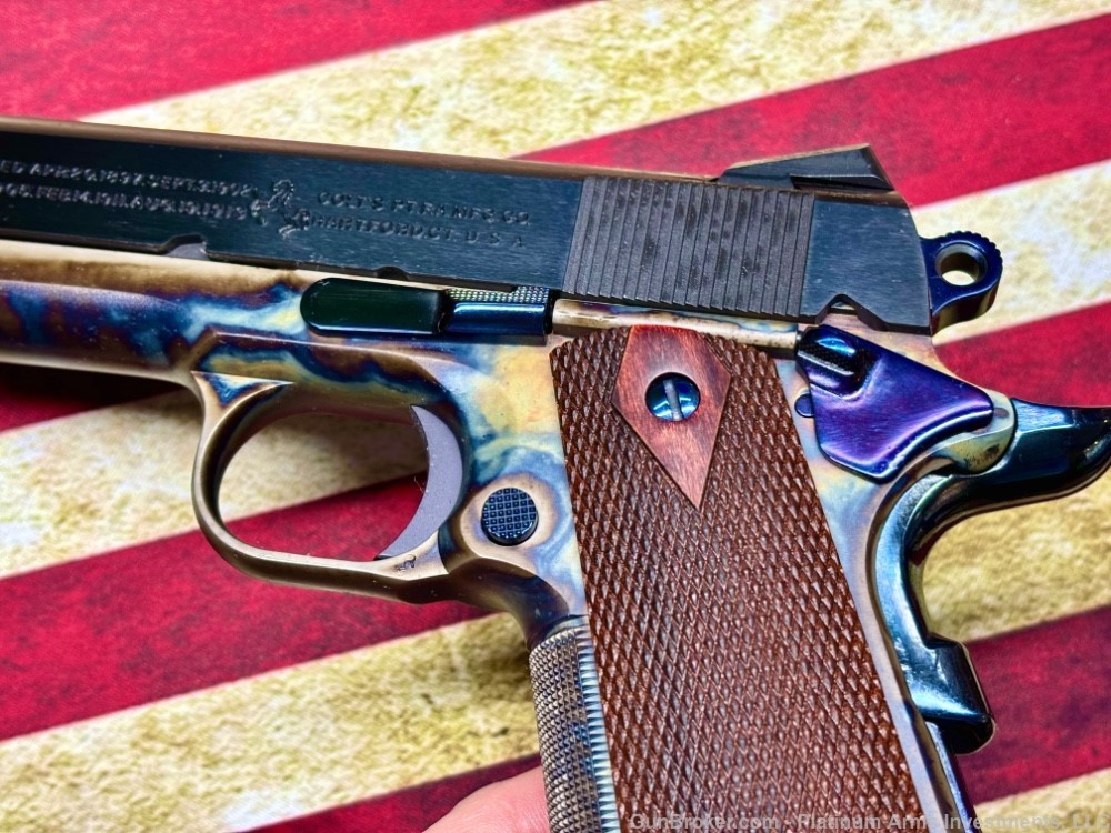 Colt Custom Limited Edition Color Case Hardened 1911 70 series 1 of 1. -img-11
