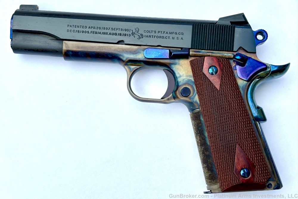 Colt Custom Limited Edition Color Case Hardened 1911 70 series 1 of 1. -img-12