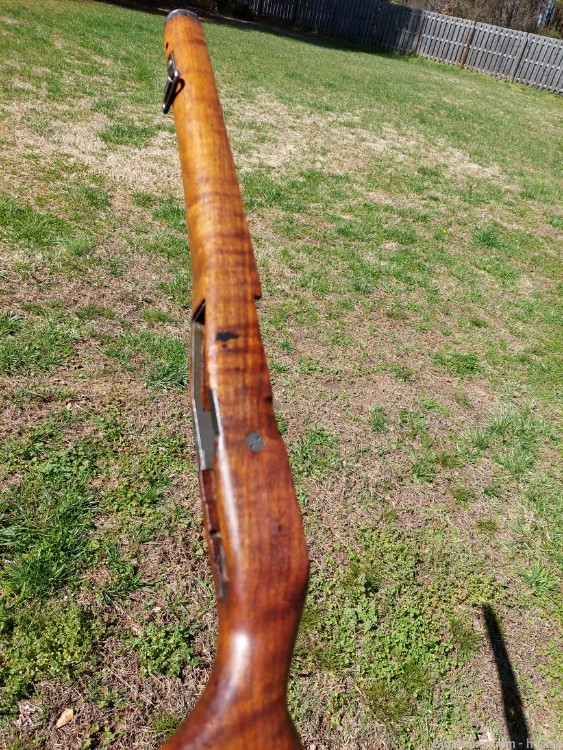 M14 rifle walnut stock tiger strip GI-img-0