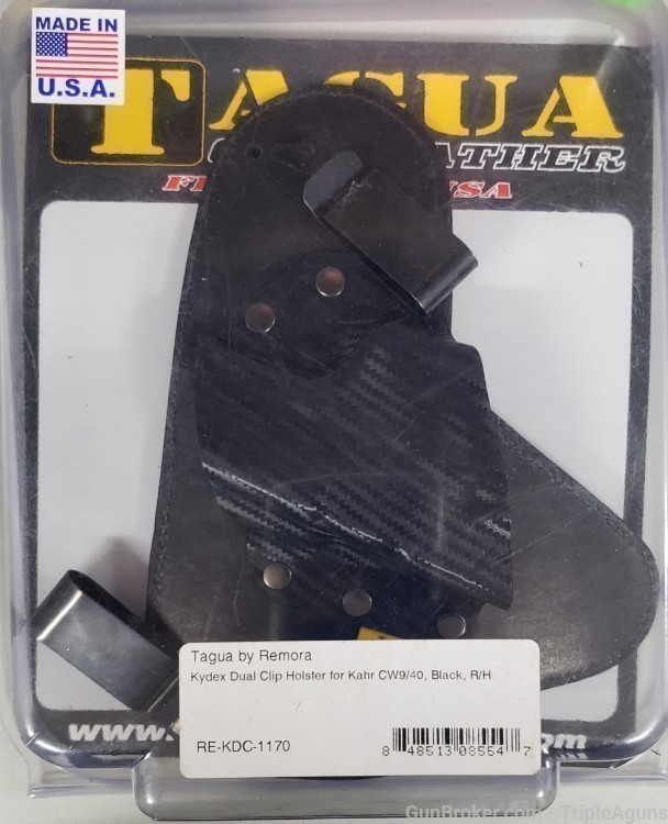 Tagua Kydex Kahr CW9/40 Dual Clip Holster Right Hand Black-img-0
