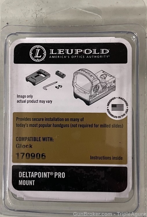 Leupold Deltapoint Pro mount for Glock replaces rear sight 170906-img-1