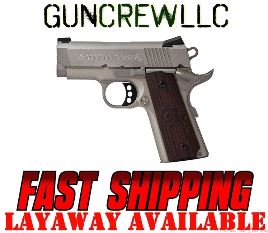 Colt O7000XE Defender LW Lightweight 1911 45ACP Stainless SS 3" Layaway-img-0