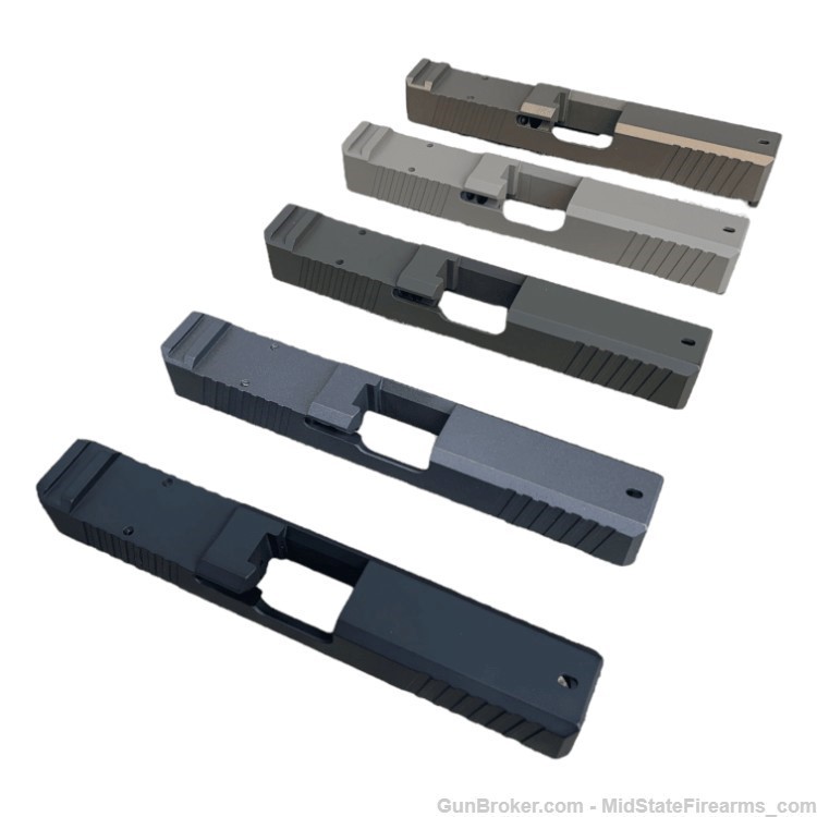 G26 Slide, RMR cut, Front/Rear Serrations - For GLOCK 26 - Tungsten-img-3