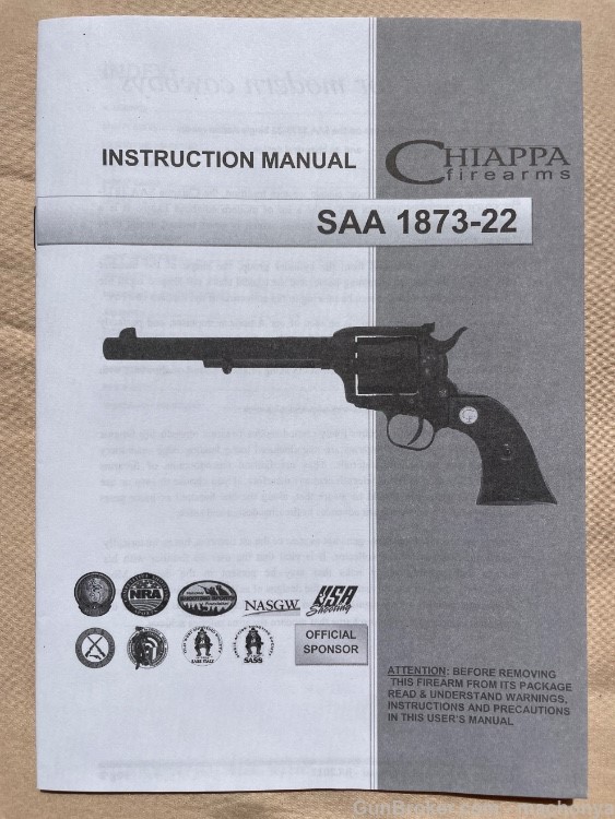 Chiappa 1873 SAA 22 Single Action Revolver 22 LR with Box No Cylinder Rod-img-19