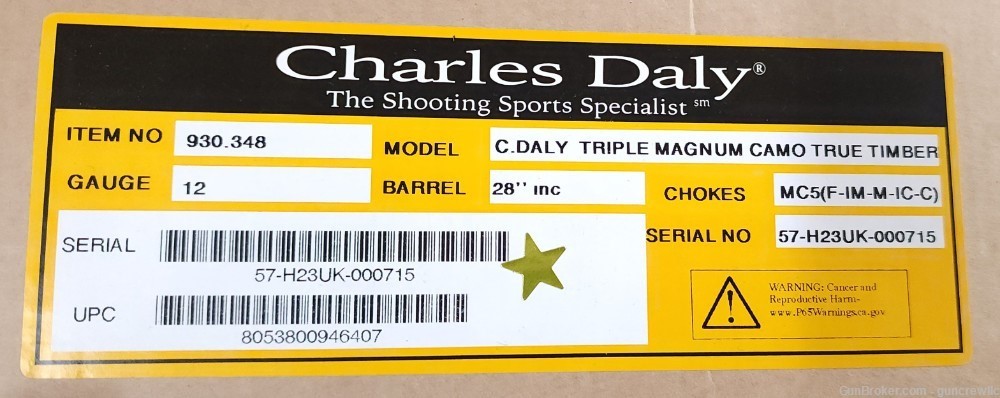 Charles Daly Triple Magnum 3.5" 12ga 12 GA DRT Camo 930348 28" Layaway-img-14
