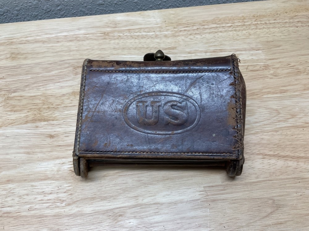 US 30-40 Krag, Brown Leather McKeever Cartridge Box-img-0