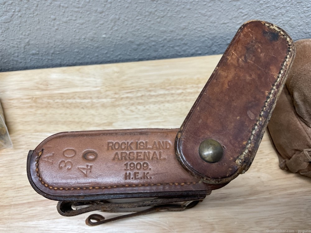 US 30-40 Krag, Brown Leather McKeever Cartridge Box-img-4