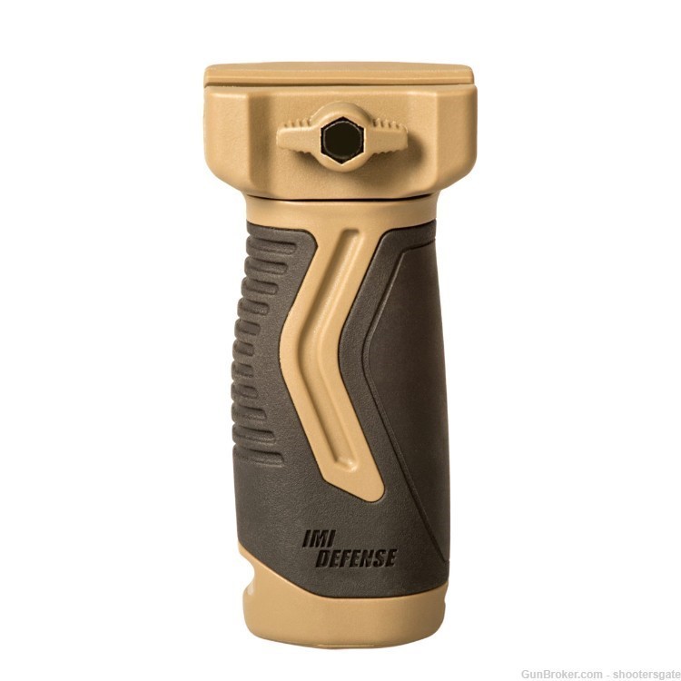 IMI DEFENSE OVG – Overmolding Vertical Grip, TAN/BLACK, FREE SHIPPING-img-0