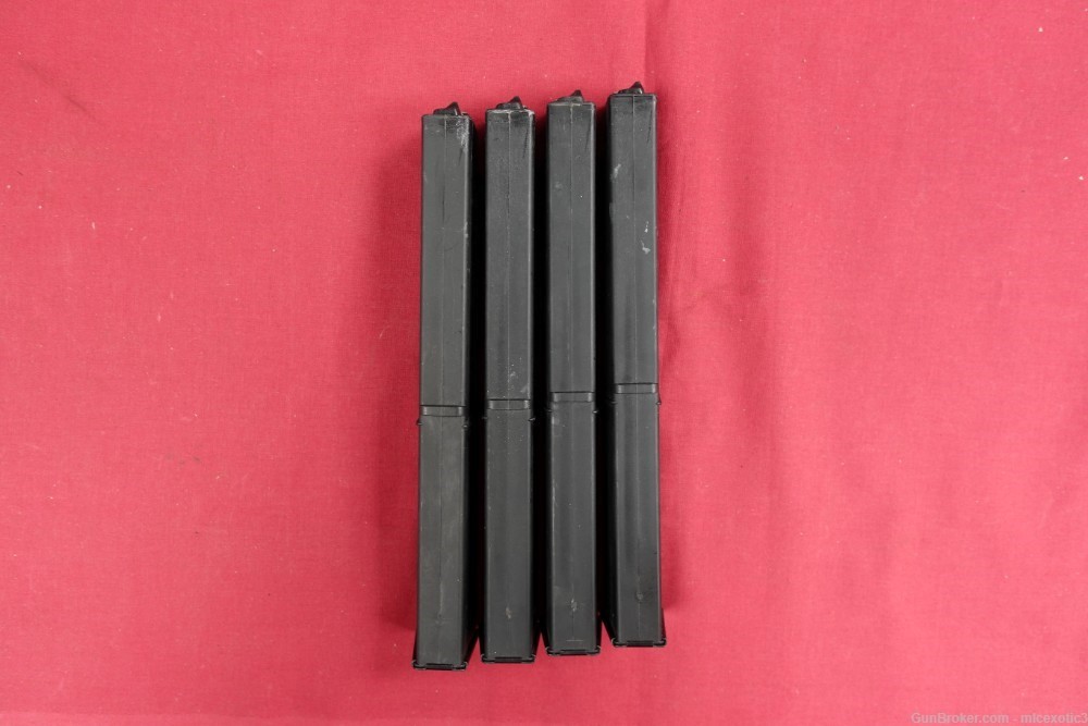 4x Cobray M11 9mm magazines metal feed lip converted w/pouch-img-3