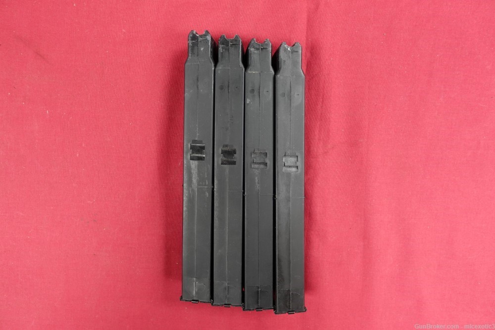 4x Cobray M11 9mm magazines metal feed lip converted w/pouch-img-2