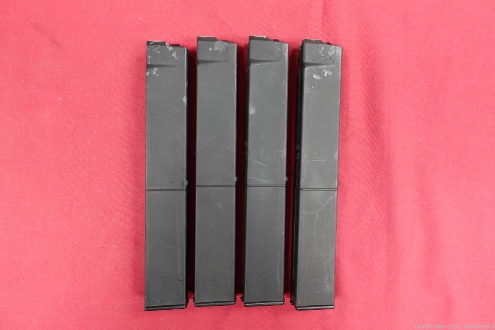 4x Cobray M11 9mm magazines metal feed lip converted w/pouch-img-1