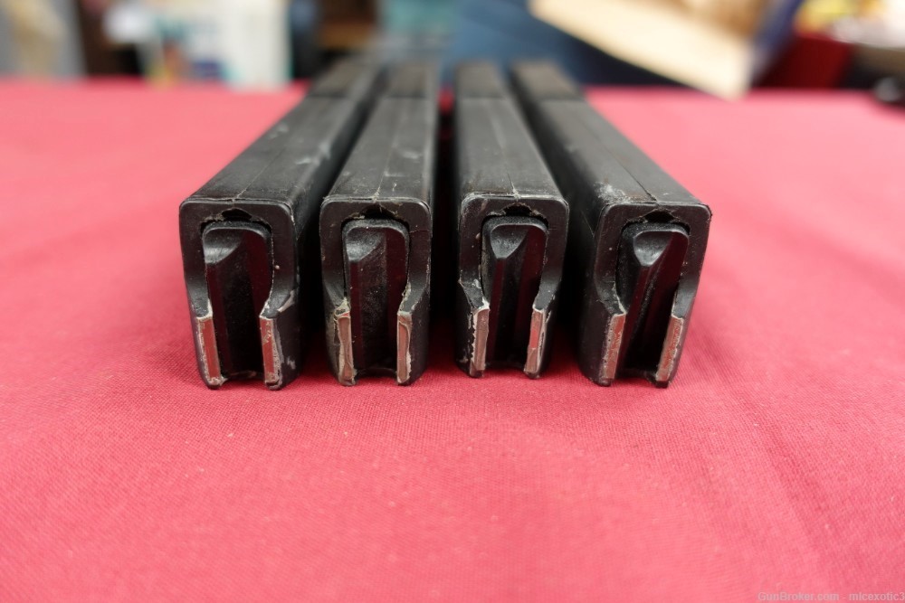 4x Cobray M11 9mm magazines metal feed lip converted w/pouch-img-5