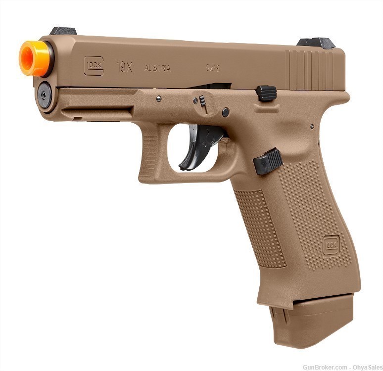Umarex Elite Force Glock 19X G19x CO2 Airsoft Pistol Blow Back, Tan 2276338-img-7