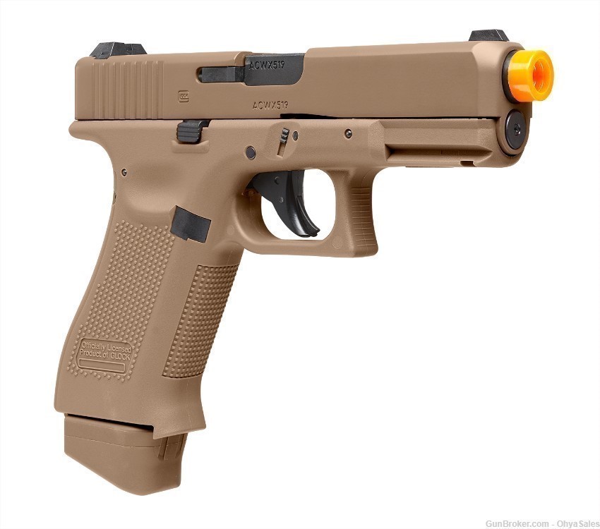 Umarex Elite Force Glock 19X G19x CO2 Airsoft Pistol Blow Back, Tan 2276338-img-9
