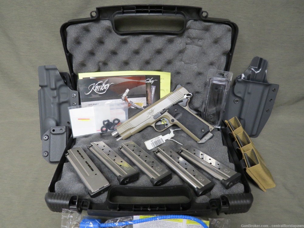 Kimber Custom LW FDE Tan 9mm Pistol w/ 6 mags holsters 10+1-img-19