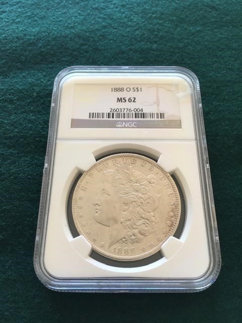 1888 O $1 US Morgan Silver Dollar - Graded by NGC-img-0