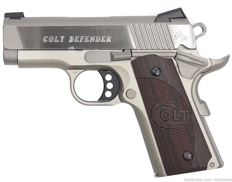 Colt Defender Stainless Steel SS 1911 Compact 45 ACP O7000XE 3" 45ACP-img-0