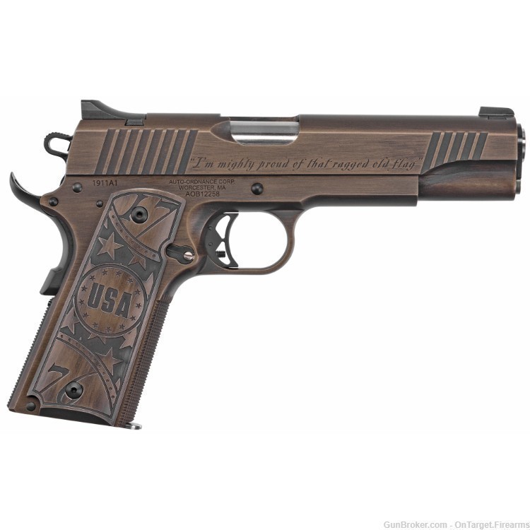 Auto Ordnance, 1911, Old Glory Special Edition 1911, Full Size, 45 ACP, 5" -img-0