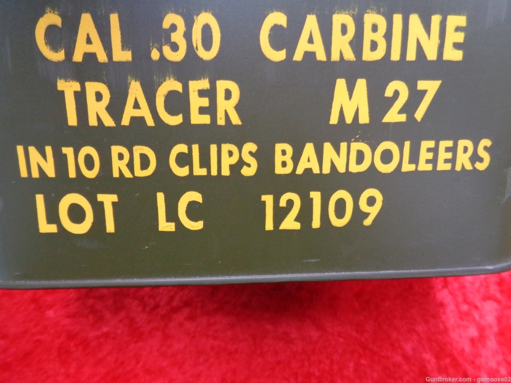 120rds 30 Carbine TRACER Ammunition Ammo Stripper Clip Bandoleer M27 US M1-img-9