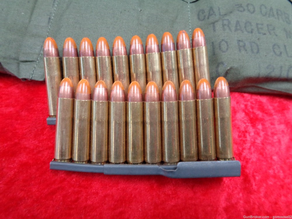 120rds 30 Carbine TRACER Ammunition Ammo Stripper Clip Bandoleer M27 US M1-img-5