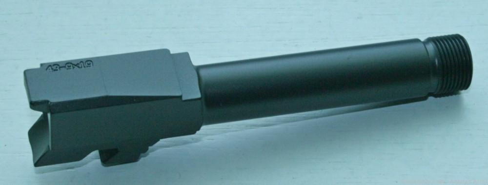 Threaded Barrel for Glock 43 DLC Black 9x19 9mm NEW 1/2x28 G43-img-1