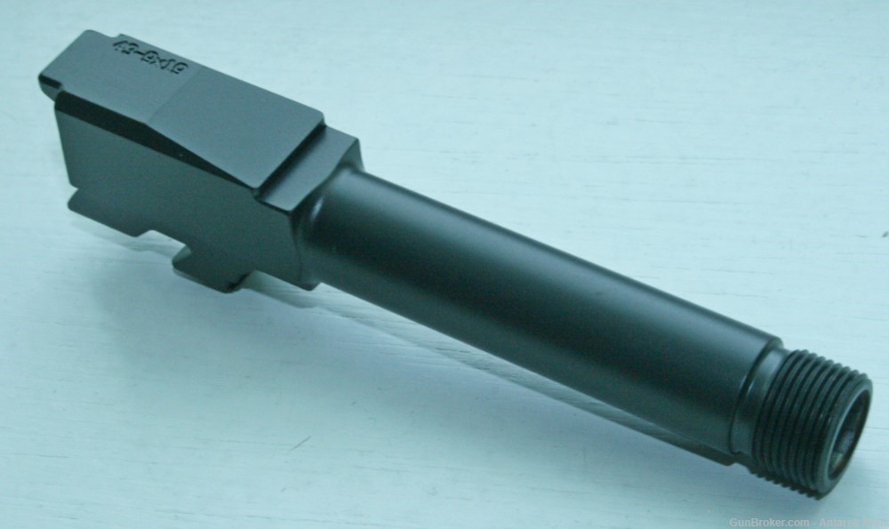 Threaded Barrel for Glock 43 DLC Black 9x19 9mm NEW 1/2x28 G43-img-0