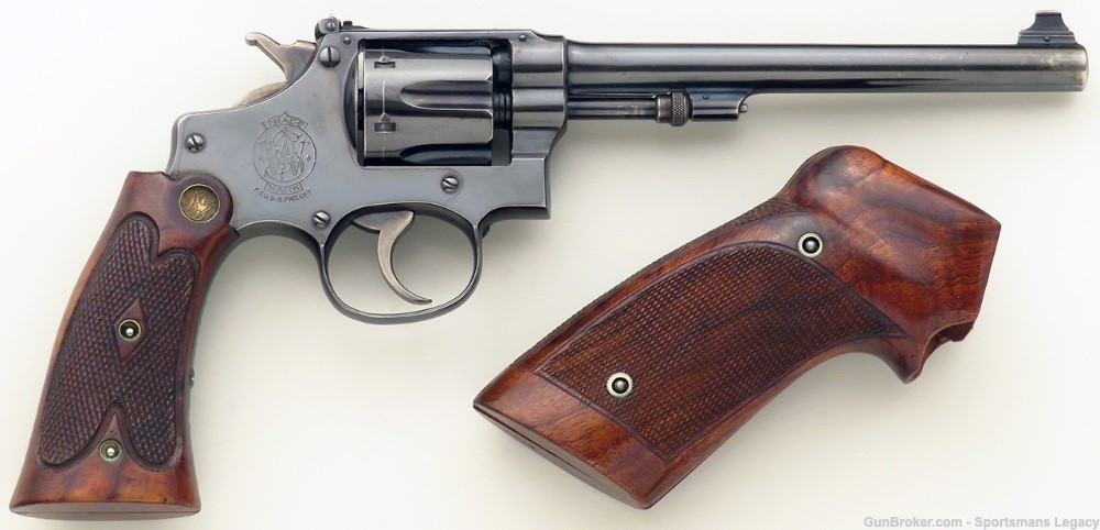 Smith & Wesson .22/32 Hand Ejector .22 LR, two grips, 65%, layaway-img-0