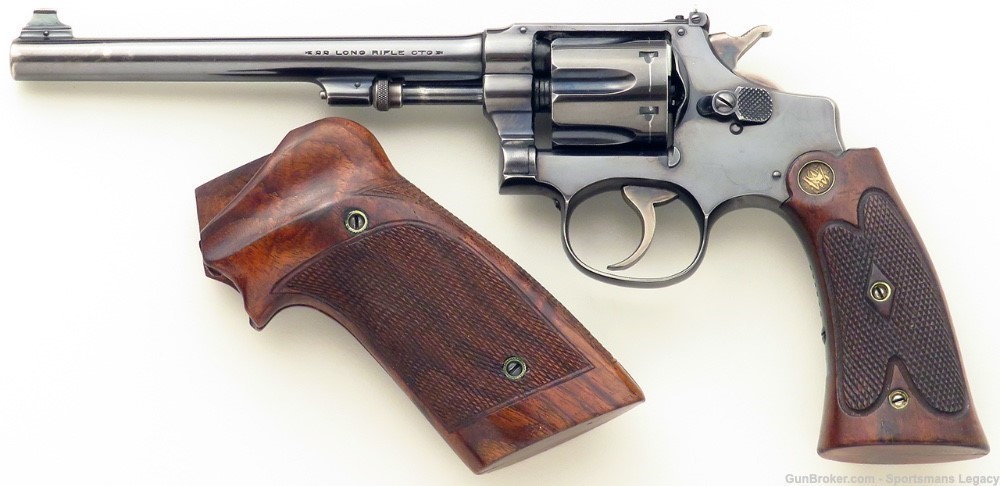 Smith & Wesson .22/32 Hand Ejector .22 LR, two grips, 65%, layaway-img-1