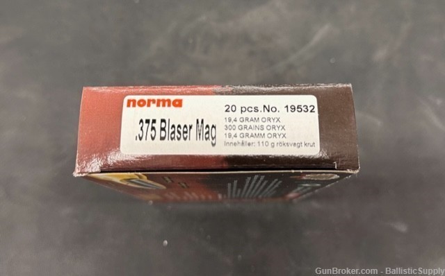 Norma ORYX .375 - 375 Blaser Mag Magnum 300 Grain Bullet-img-1