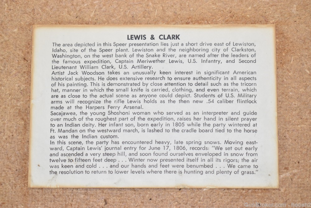 Vintage Speer Bullet Board Lewis & Clark Advertisement Please READ-img-7