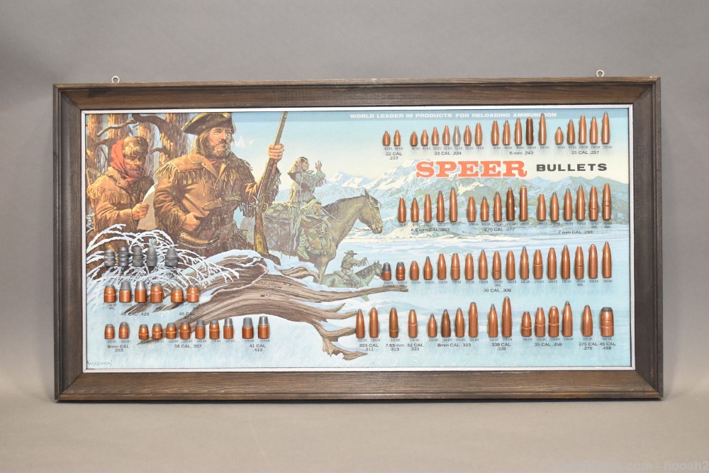 Vintage Speer Bullet Board Lewis & Clark Advertisement Please READ-img-0