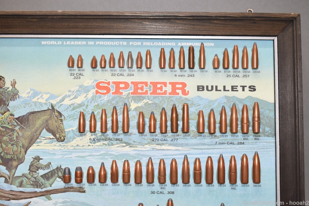 Vintage Speer Bullet Board Lewis & Clark Advertisement Please READ-img-3
